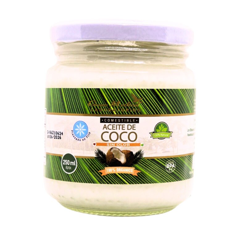 Aceite de Coco Orgánico 250 ml., Green Medical