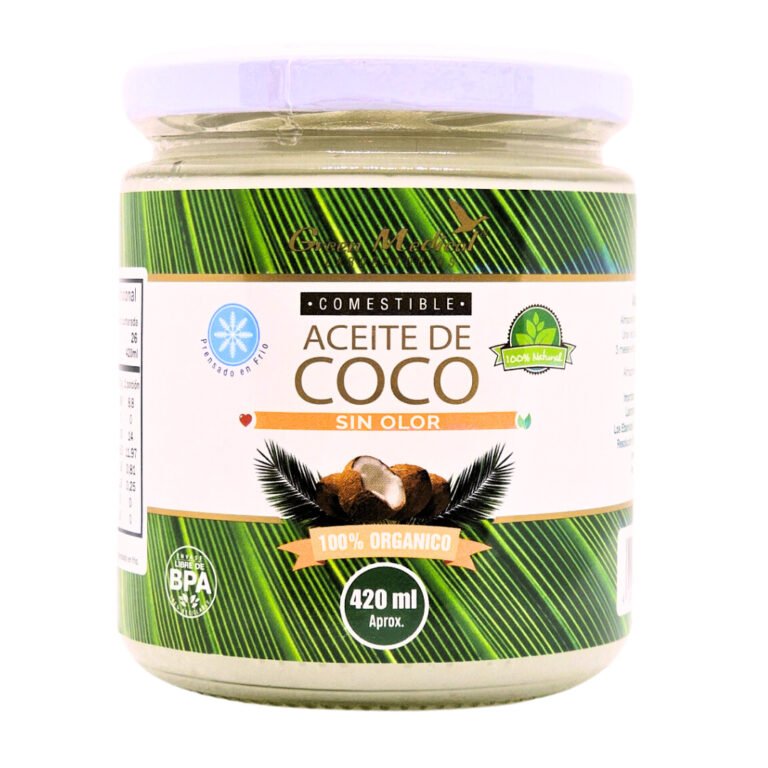 Aceite de Coco Orgánico 420 ml., Green Medical
