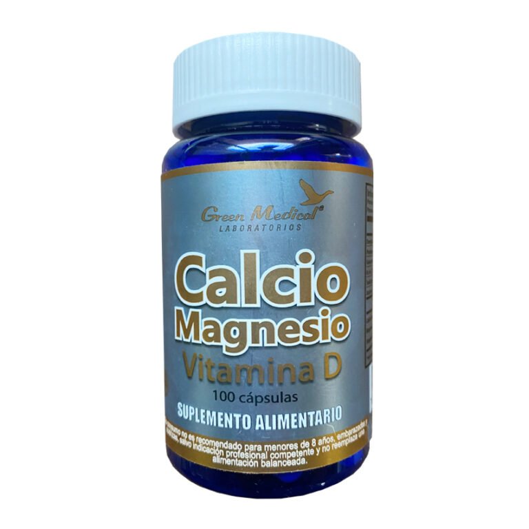 Cápsulas de Calcio+Magnesio+Vit D - 100 Cap., Green Medical