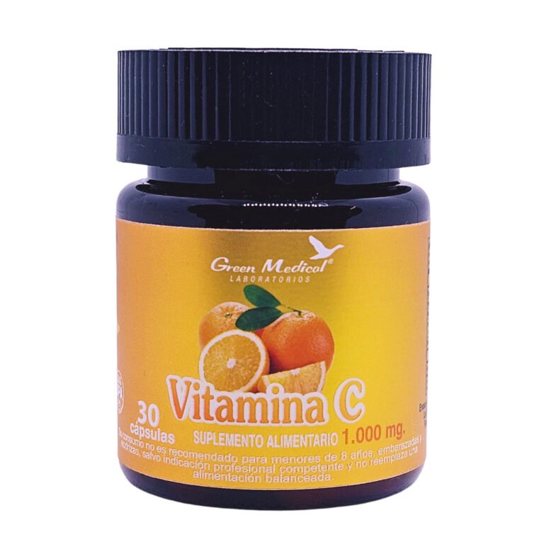 Cápsulas de Vitamina C 30 Cap., Green Medical