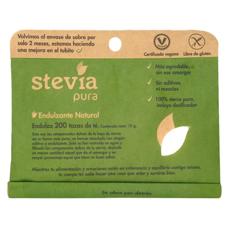 Sobre de Stevia Pura 10 Grs., Dulzura Natural